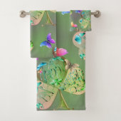 "Heb een Happy St. Patrick's" Shamrocks Bad Handdoek (Insitu)