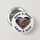 Heb een hart, neem een strakke Button aan (Voorkant /achterkant)