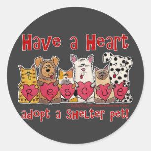 Heb een hart ronde sticker