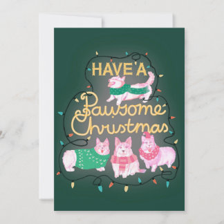 Heb een heerlijke kerst feestelijke Corgi Kaart