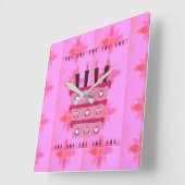 Heb een heerlijke verjaardag vierkante klok (Hoek)