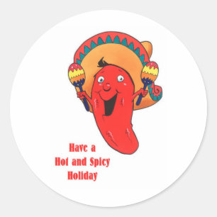 Heb een hete en beige Kerstfeestdag Ronde Sticker