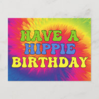 Heb een hippie-verjaardag tie-dye leuk gekleurd ja