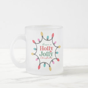 Heb een holly chritmas lichte koffie matglas koffiemok