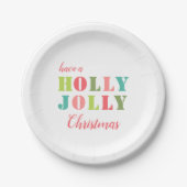 Heb een Holly Jolly Bord met kleurrijk kerstpapier (Voorkant)