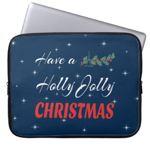 Heb een Holly Jolly Kerstmis Laptop Sleeve