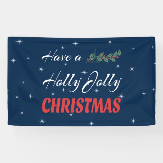Heb een Holly Jolly Kerstmis Spandoek (Horizontaal)