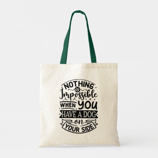 Heb een Hond op uw Side Quote Tote Bag (Achterkant)