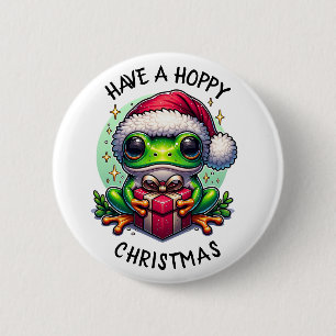 Heb een hoppy kerst Kikkerbilletjes Ronde Button 5,7 Cm