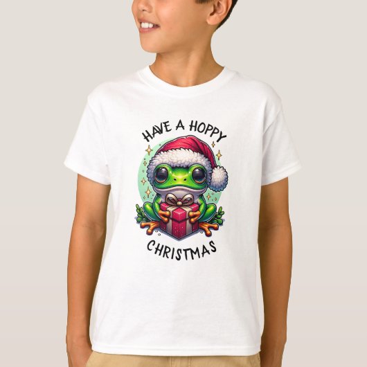 Heb een hoppy kerst | Kikkerbilletjes T-shirt (Voorkant)