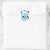 Heb een Ice Day Grappige Ice Cube Pun Ronde Sticker (Tas)