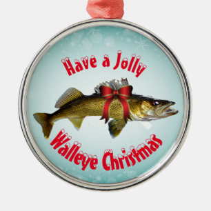 "Heb een Jolly Walleye Kerstmis" Metalen Ornament