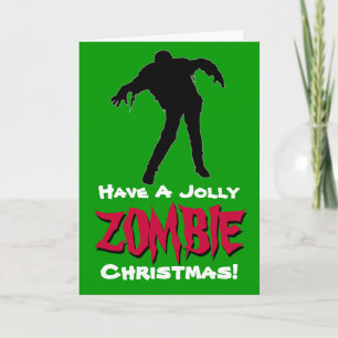 Heb een Jolly Zombie Ironic kerstkaart (groen) Feestdagen Kaart