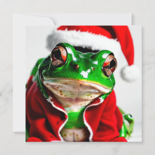 Heb een Kikkerige Kerst Vakantiekaart Feestdagenkaart