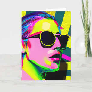 Heb een kleurrijke verjaardag   Abstracte kunst Kaart