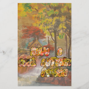Heb een koele herfstseizoen  Art Print Briefpapier