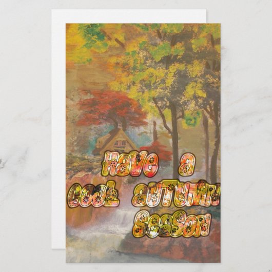 Heb een koele herfstseizoen  Art Print Briefpapier (Voorkant / Achterkant)