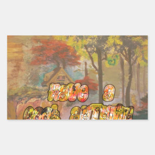 Heb een koele herfstseizoen  Art Print Rechthoekige Sticker