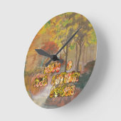 Heb een koele herfstseizoen Art Print Ronde Klok (Hoek)