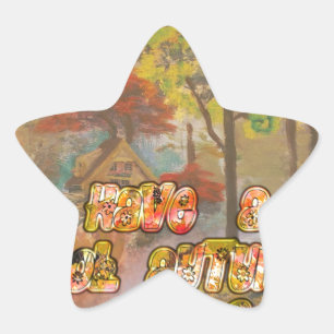 Heb een koele herfstseizoen  Art Print Ster Sticker