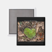 Heb een liefdesverband met Natuur Moss Heart Gifts Magneet (Voorkant / Achterkant)