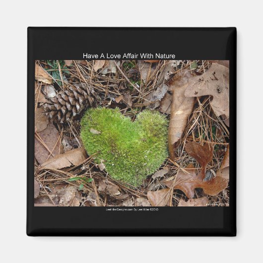 Heb een liefdesverband met Natuur Moss Heart Gifts Magneet (Voorkant)