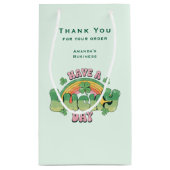 Heb een Lucky Day Retro Typography Business Klein Cadeauzakje (Achterkant)