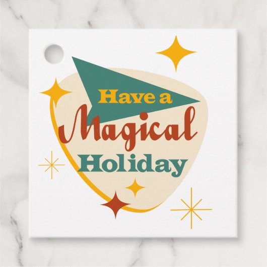 Heb een Magical Holiday teken Bedankjes Labels (Voorkant)