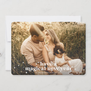 Heb een Magical New Year Fotokaart Aankondiging