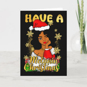Heb een melanine Kerstmis Afro-Amerikaanse Koningi Kaart