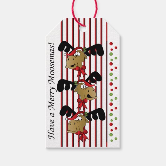 Heb een Merry Moosemas | Kerstmis Cadeaulabel (Voorkant)