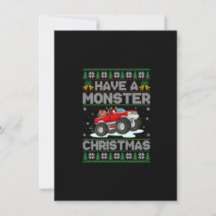 Heb een Monster Kerstmis met een lelijke monster d Kaart