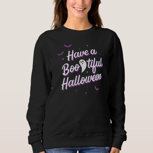 Heb een mooi Halloween Black T-shirt met Sweatshir (Voorkant)