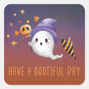 Heb een mooie dag halloween vierkante sticker