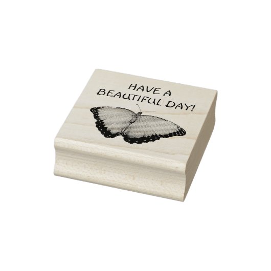 Heb een mooie dag vlinder 	rubberstempel (Stempel)
