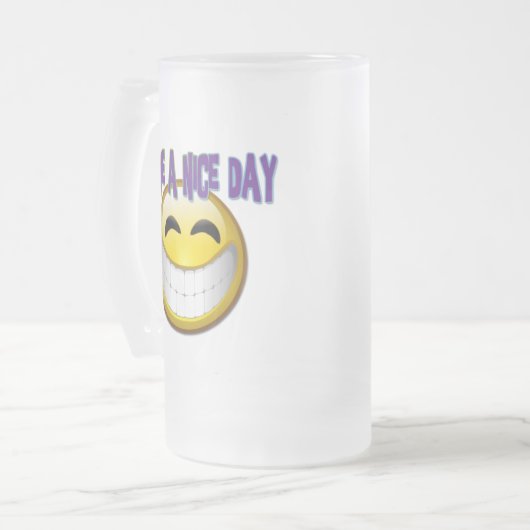 HEB EEN NICE DAG MATGLAS BIERPUL (Voorkant links)