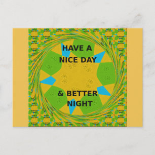 Heb een Nice Day Briefkaart Horizontale Sjabloon