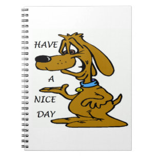 "HEB EEN NICE DAY" PUPPY DOG NOTITIEBOEK