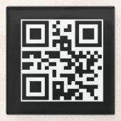 Heb een Nice Day QR-code Glazen Onderzetter (Voorkant)