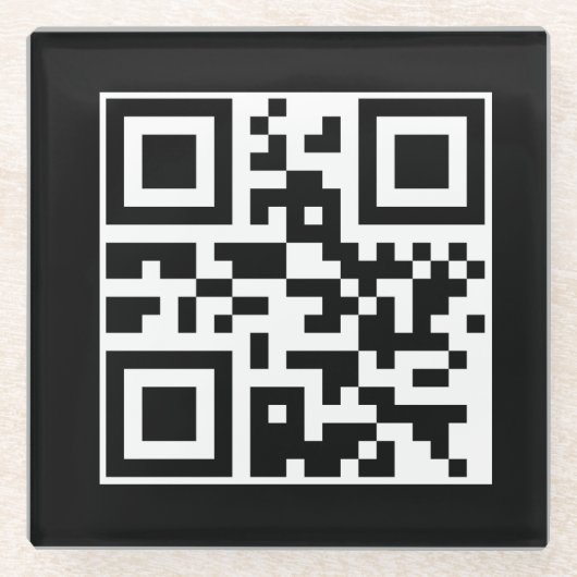 Heb een Nice Day QR-code Glazen Onderzetter (Voorkant)