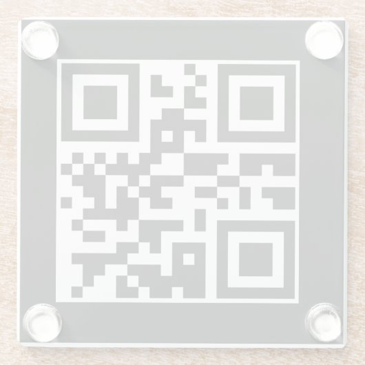 Heb een Nice Day QR-code Glazen Onderzetter (Achterkant)