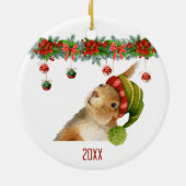 Heb een Nutty Good Christmas Squirrel Custom Year Keramisch Ornament (Achterkant)