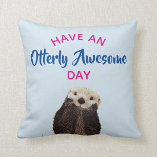 Heb een Otter Foto van de Geweldige Dag van de Sto Kussen