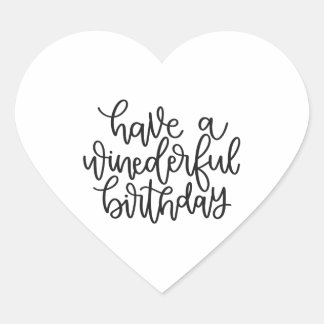 Heb een prachtige verjaardag hart sticker