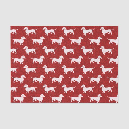 Heb een prettige Dachshund kerst Tissuepapier (Voorkant)