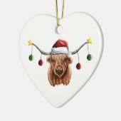 Heb een prettige kerst met Hielan Coo Keramisch Ornament (Links)