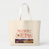 Heb een prettige kerstdag met compassie grote tote bag (Voorkant)