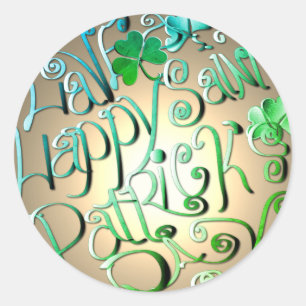 "Heb een prettige St. Patrick's Day" Ronde Sticker