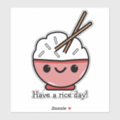 Heb een Rijstdag Sticker (Vel)