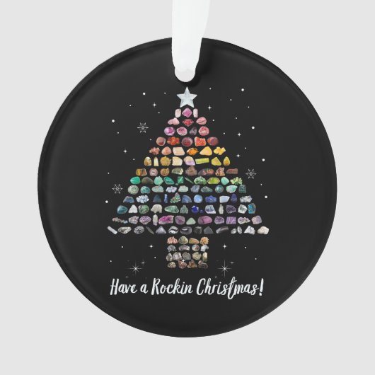 Heb een Rockin Christmas Crystal Gem Tree Rockhoun Ornament (voorkant)